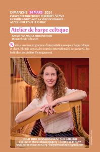 30ème Festival "Harpe en Avesnois" Atelier de harpe celtique
