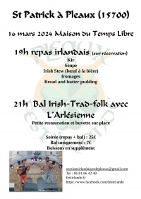 Bal Irish-Trad-Folk de la St Patrick avec L'Arlésienne
