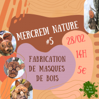 👹​ Mercredi nature #5 : masque de bois 🪵​