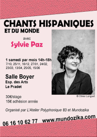 Stage chants hispaniques et monde - Sylvie Paz