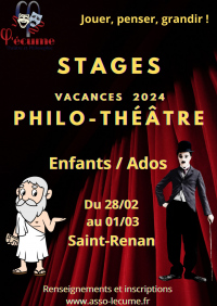 Stage de 3 jours Philo-Théâtre Enfants/ Ados