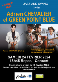 Jazz & Swing Biarritz invite Adrien Chevalier et Green Point Blue