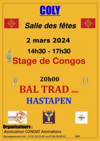 Stage congos et bal Trad