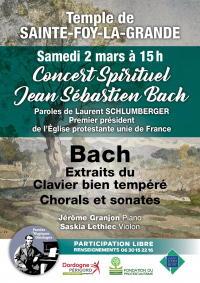 Concert spirituel Jean Sébastien Bach