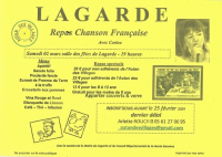 Repas chanson française samedi 2 mars à Lagarde