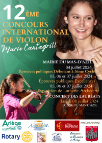 12ème Conours international de violon Marie Cantagrill