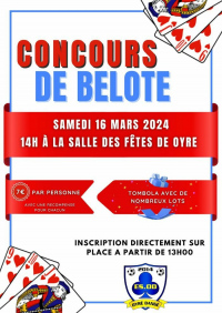 CONCOURS DE BELOTE - LE 16 MARS 2024 - ESOD FOOT
