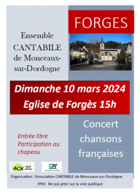 CANTABILE de Monceaux/Dordogne chante pour vous !