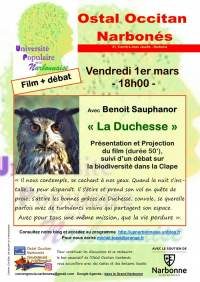 Film La Duchesse + débat biodiversité en Clape