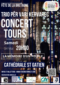 Concert Trio Pêr Vari Kervarec à la cathédrale de Tours