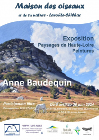 Exposition "Paysages de Haute-Loire", huiles de Anne BAUDEQUIN