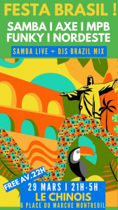 Festa Brasil ! Live Samba + Clubbing Funk Rio & Brazil vibes Party