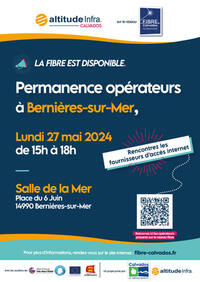 Permanence opérateurs fibre optique à Bernières-sur-Mer