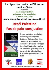 Rencontre avec Alain Gresh sur le conflit israélo-palestinien