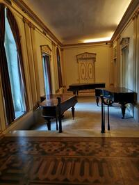 Concert piano historique 1855 Érard et violoncelle dans la salle de musique du p