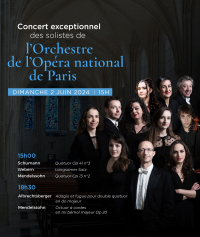 Concert exceptionnel des solistes de l'Opéra national de Paris