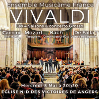 Concert à Angers : Vivaldi, Mozart, Caccini, De Falla, Bach