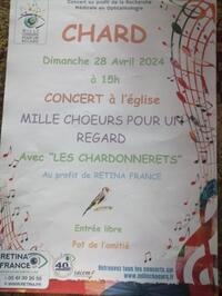 Concert les Chardonnerets pour 'Mille choeurs pour un regard'