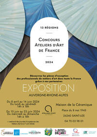 Concours Ateliers d'Art de France. Exposition régionale Auvergne-Rhône-Alpes