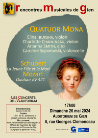 Mozart et Schubert avec le Quatuor Mona