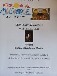 Concert de Guitare avec Guadalupe Martin ,"Rêverie"
