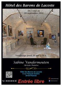 Sabine Vandermouten expose à l'hôtel des Barons Lacoste