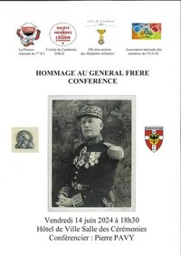 Conférence "Hommage au Général Frère"