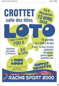 Loto association Racing Sport 2000 à Crottet