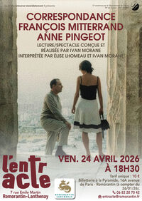 Correspondance François Mitterrand - Anne Pingeot à Romorantin-Lanthenay