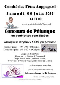Concours de pétanque à Auppegard