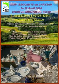 Brocante au château à Chiré-en-Montreuil