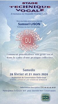 Stage technique vocale : les voyages du souffle à Guéret
