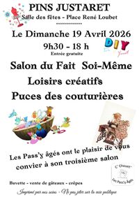 Salon du fait soi-même, puces couturières, loisirs créatifs à Pins-Justaret