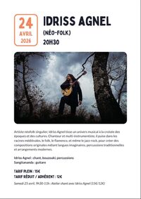 Thalica Home Concerts : Idriss agnel (néo-folk) à Peyrehorade