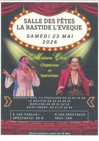 Repas et Spectacle "Madame Cécé" - La Bastide l'Evêque à Le Bas-Ségala