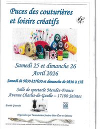 Puces des couturières et Loisirs Créatifs à Saintes