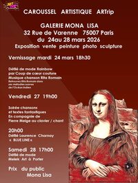 CAROUSSEL   ARTISTIQUE   ARTrip    Exposition  vente  peinture  photo  sculpture à Paris 7e