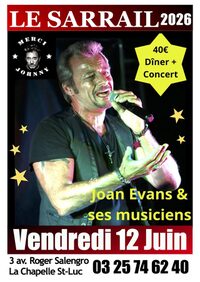 Soirée dîner-concert avec Joan Evans et ses musiciens ! à La Chapelle-Saint-Luc