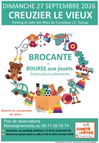 Brocante et bourse aux jouets à Creuzier-le-Vieux