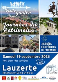 Visites thématiques dans le cadre des journées du patrimoine à Lauzerte
