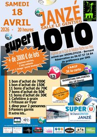 Loto club de natation triathlon roche aux fées à Janzé