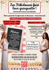 Dîner spectacle transformistes Les Fabuleuses à La Mothe-Achard