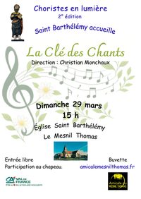 Choristes en lumière à Le Mesnil-Thomas