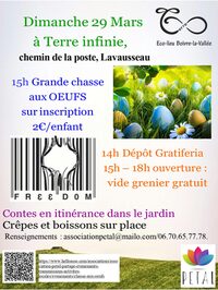 Chasse aux oeufs et Gratiferia à Lavausseau