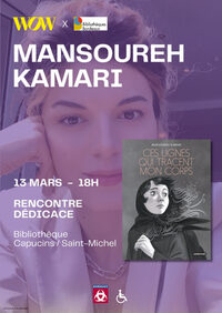 Rencontre /Dédicace avec Mansoureh KAMARI pour sa BD Ces lignes qui tracent mon  à Bordeaux