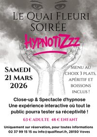 Soirée Hypnose & Diner gourmand au Quai Fleuri (28) à Voves