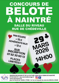 Concours de belote de la MJC à Naintré