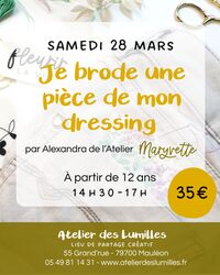 Atelier - Je brode une pièce de mon dressing à Mauléon