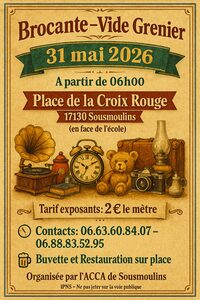 Brocante vide-grenier de l'acca à Sousmoulins