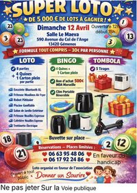 Loto de l association donner un sourire à Gémenos